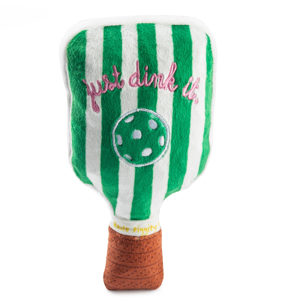 Haute Diggity Dog - Dog Toy | Pickleball Paddle: Green Stripe