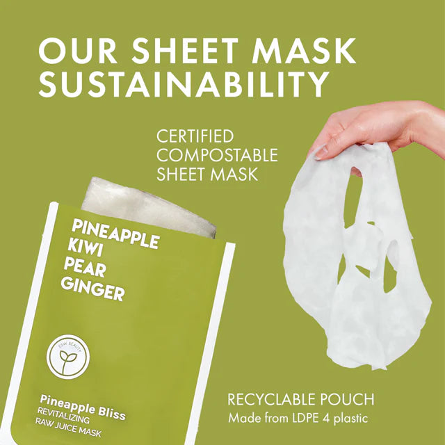 ESW Beauty - Pineapple Bliss Revitalizing Raw Juice Sheet Mask