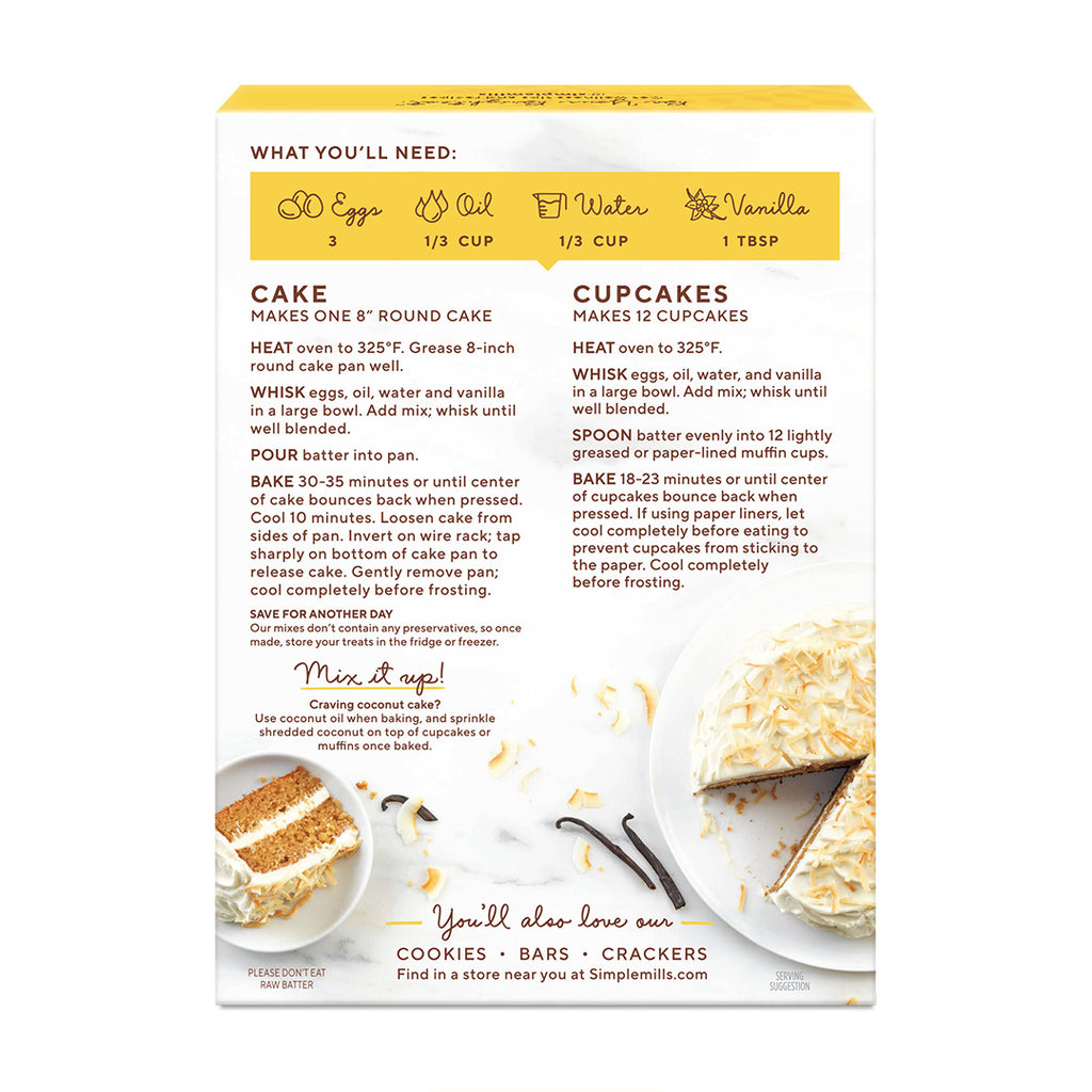 Simple Mills - Vanilla Cupcake & Cake Baking Mix