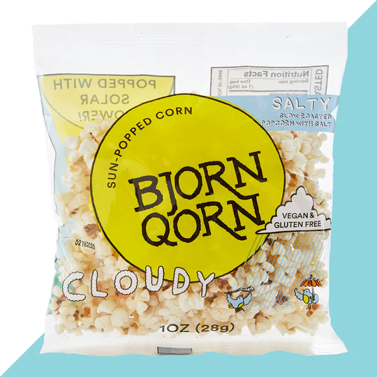 Bjorn Qorn - Solar Popcorn SNACK SIZE bags