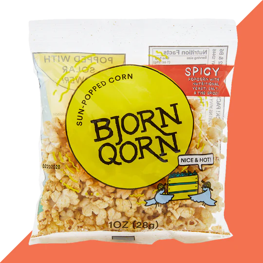 Bjorn Qorn - Solar Popcorn SNACK SIZE bags