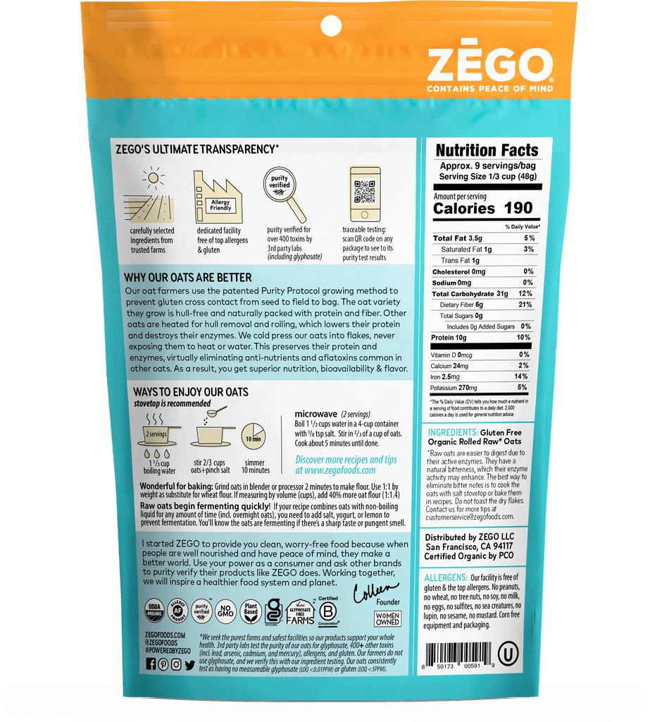ZEGO - Double Protein Organic Oats